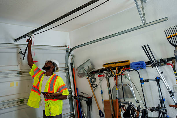 Professional Garage Door Panel Replacement technician working in Sebastian, TX